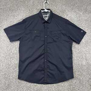 Kuhl Stealth Performance Shirt Mens Size XL Black Casual Snap Up Hiking Outdoors
